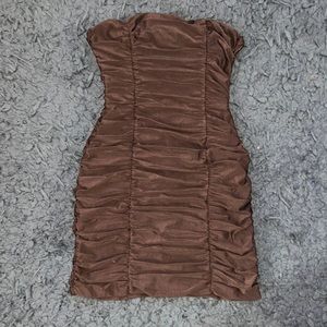 Tiger Mist Brown Mini Dress